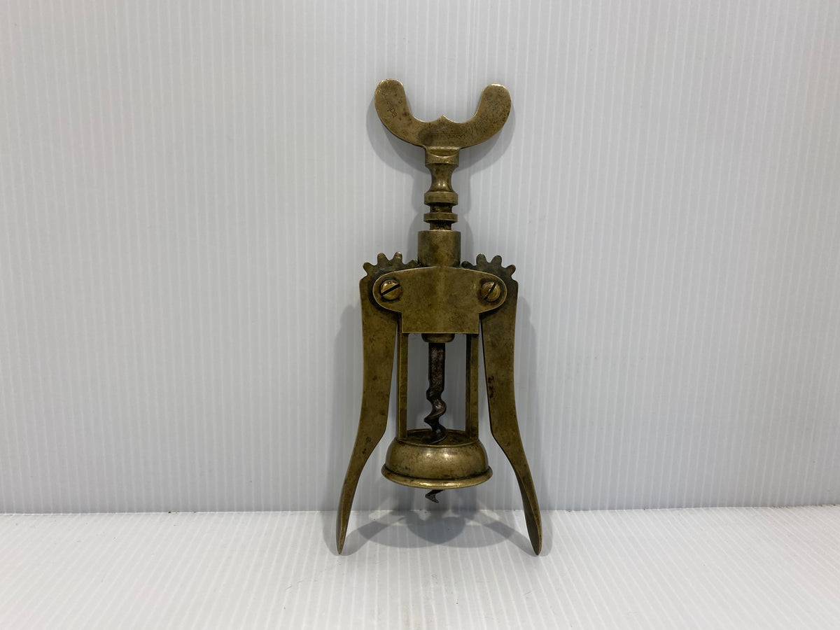 Vintage Brass Bottle Opener Wine Corkscrew, Italy. – Iapello Arts & Antiques