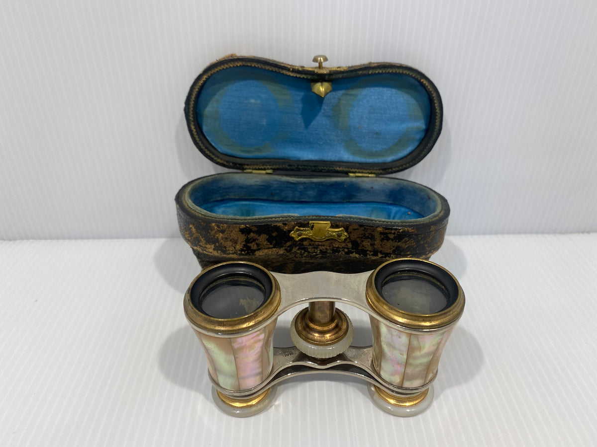 Antique store 19th Century Lemaire Fi Paris Mother of Pearl Opera Glasses Binoculars