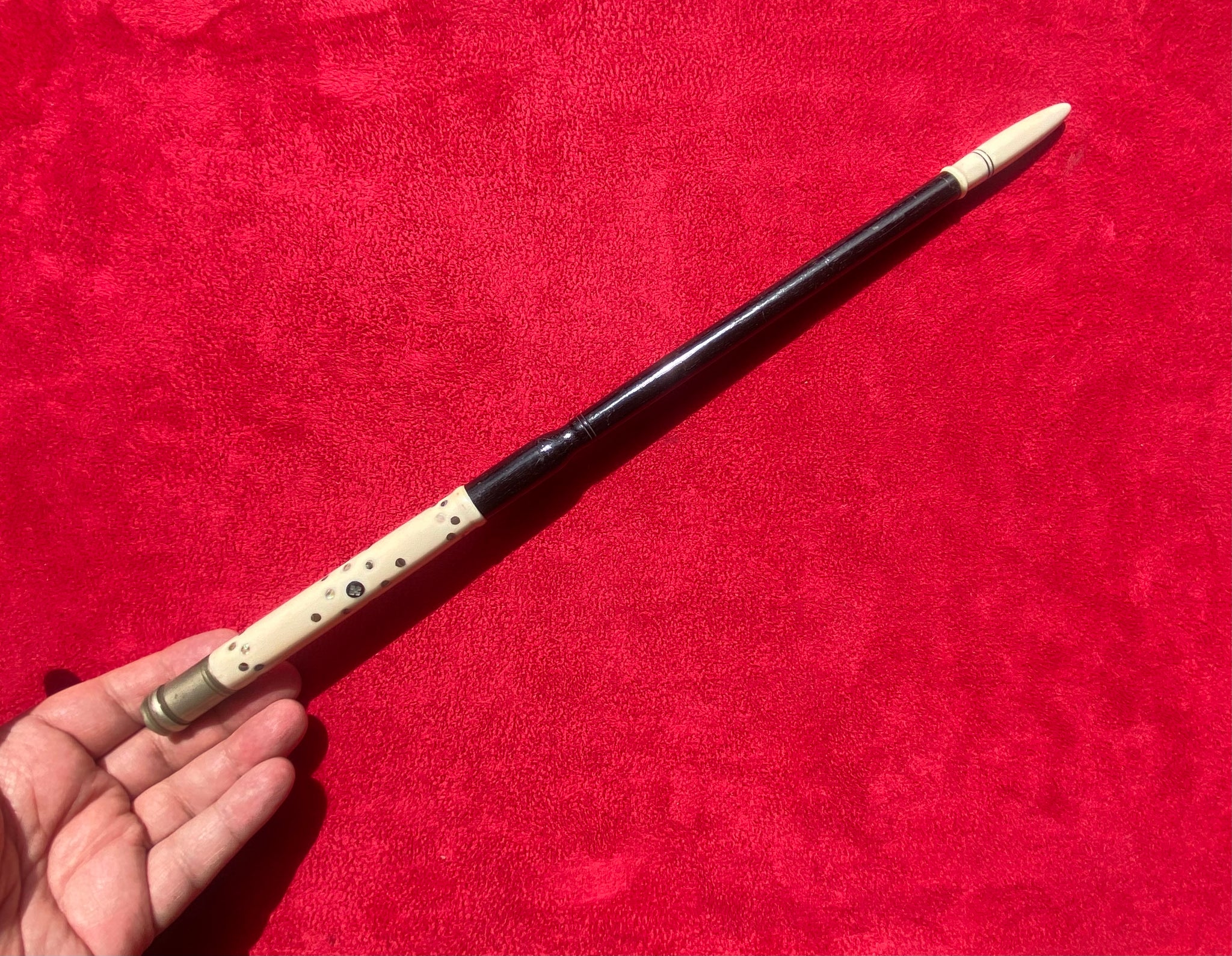 Antique Conductors high quality Baton with Inlaid Mother of Pearl.