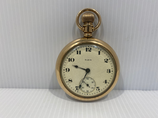 Antique 1920 Elgin model 5 pocket watch Iapello Arts Antiques